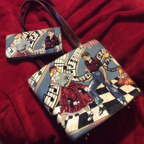 Handbags - New rock & roll sequin theme tote purse & wallet
